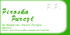 piroska purczl business card